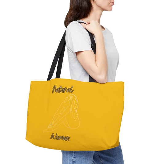 Natural Woman Beauty (WL) Weekender Tote Bag YELLOW