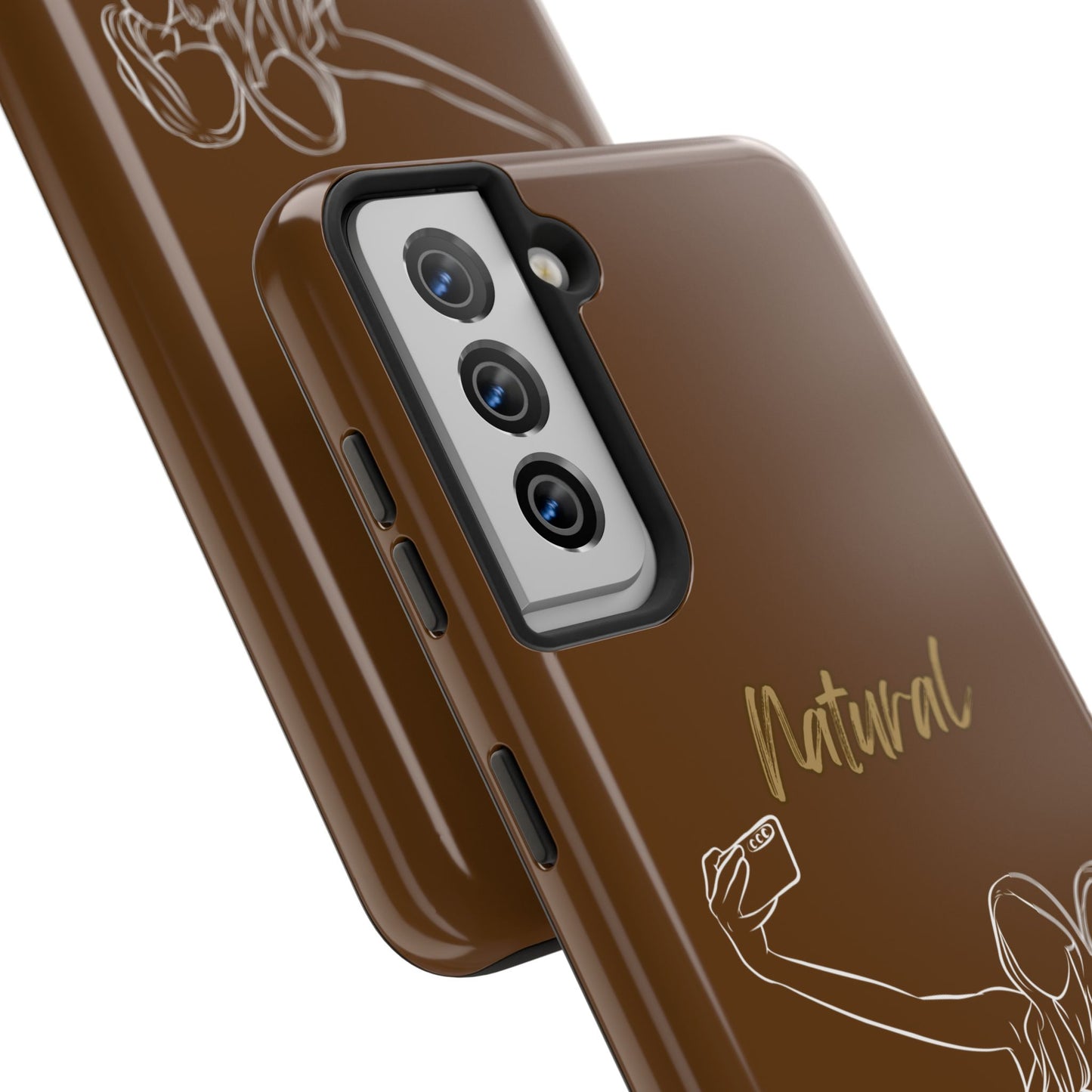 Natural Woman Friends Selfie (WL)Tough Phone Cases BROWN