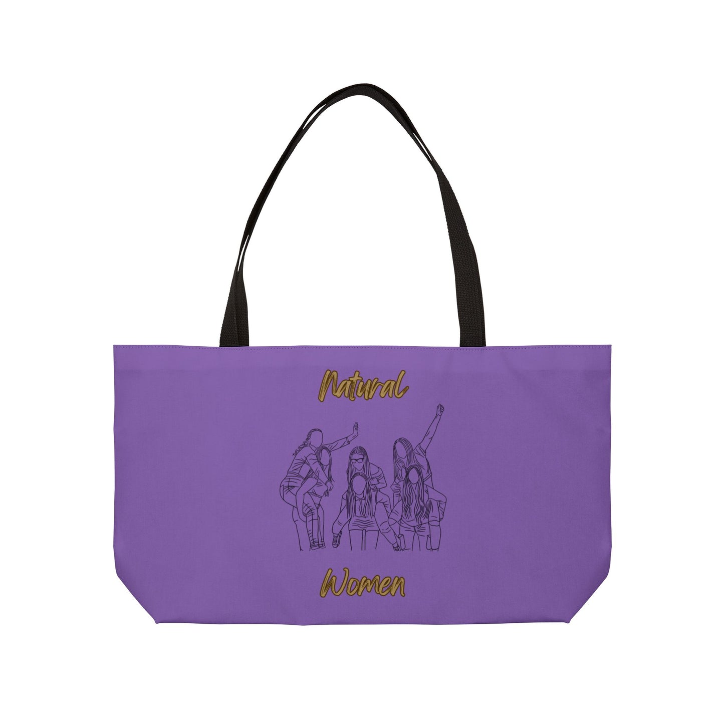 Natural Women Piggy Back (BL) Weekender Tote Bag LIGHT PURPLE