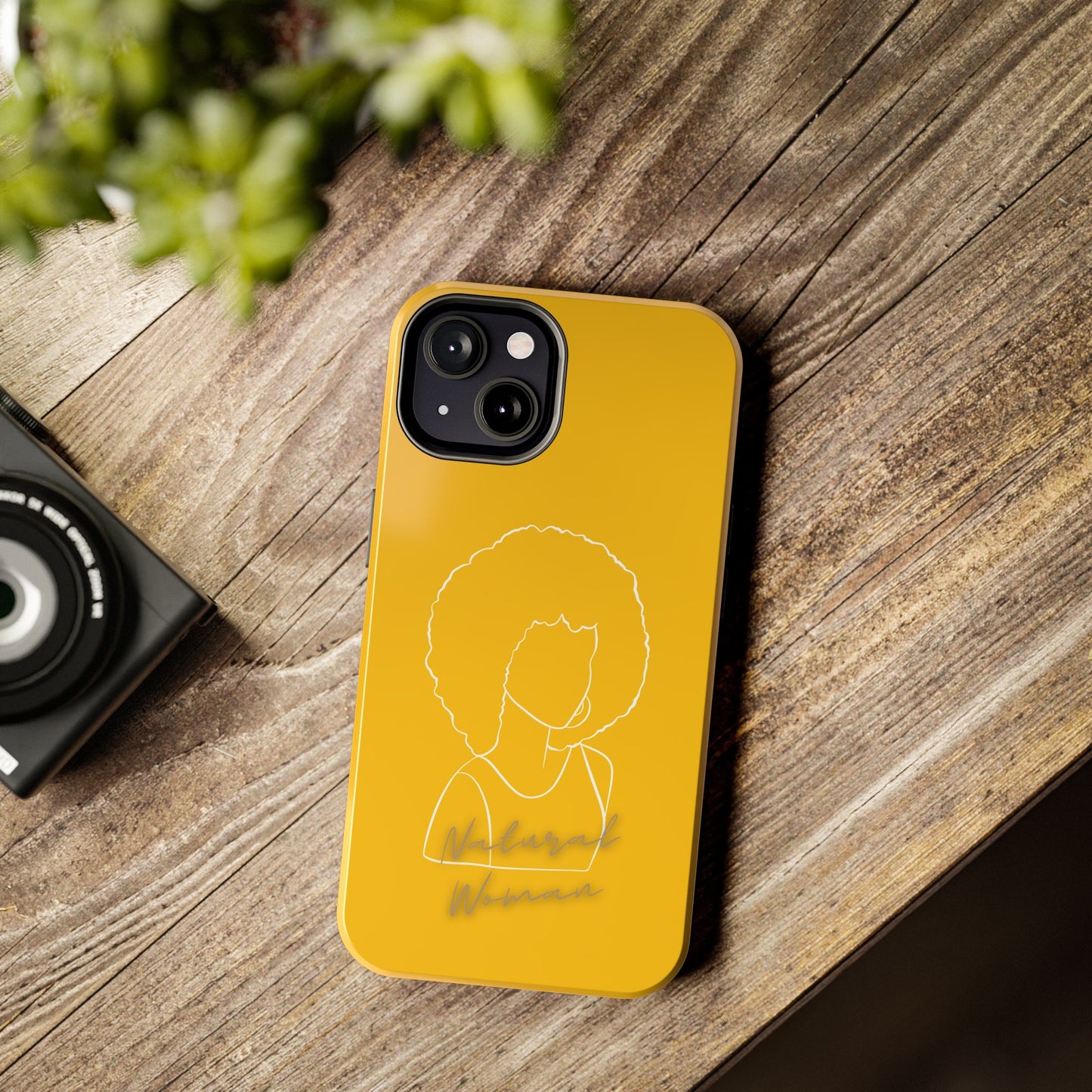 Natural Woman Afro (WL)Tough Phone Cases YELLOW