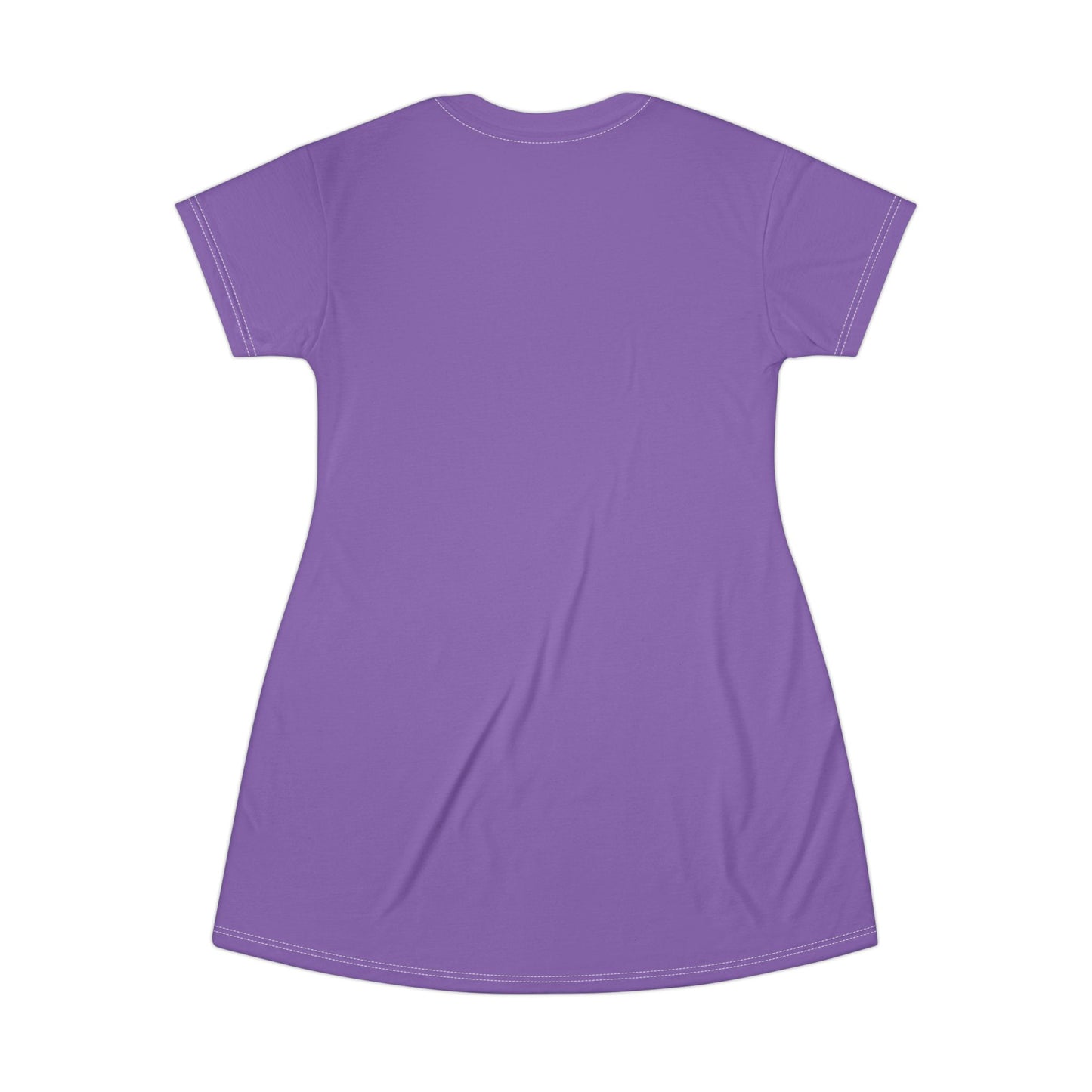 Strong Momma T-Shirt Dress (AOP/BL) Light Purple