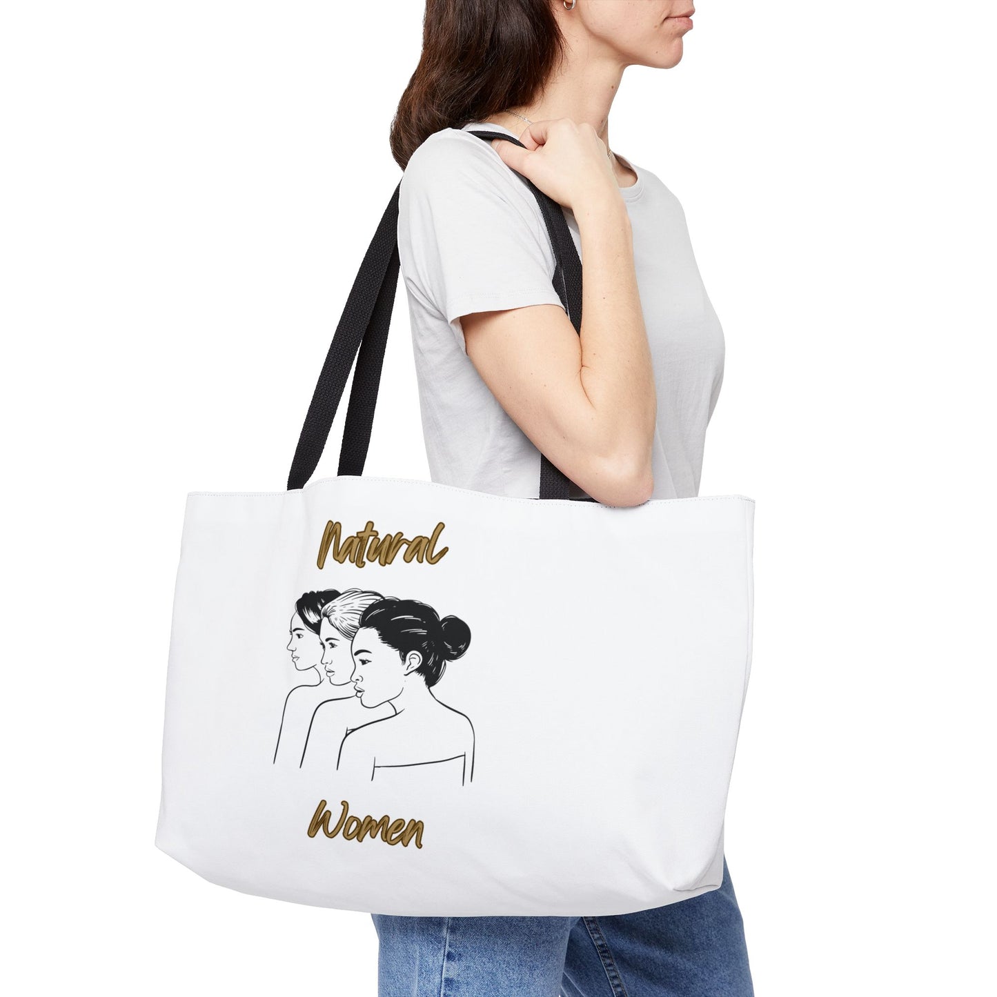 Natural Women United Friends (BL) Weekender Tote Bag WHITE