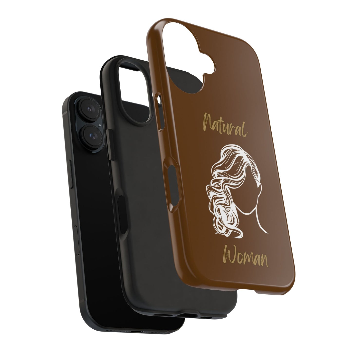 Natural Woman Long Curl (WL)Tough Phone Cases BROWN