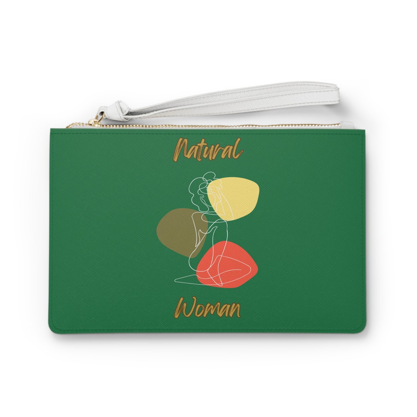 Natural Woman Colorful Pose (WL) Clutch Bag DARK GREEN
