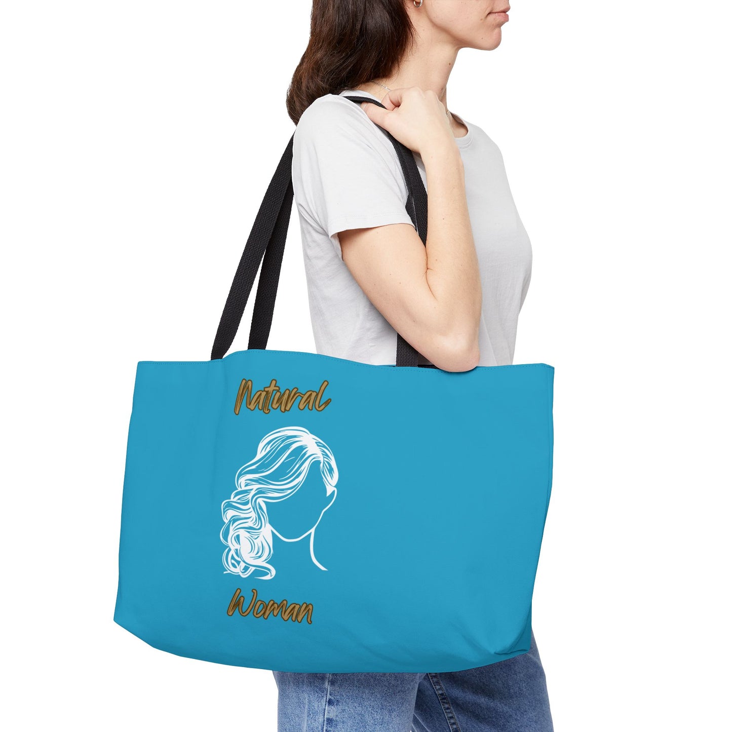 Natural Woman Long Curl (WL) Weekender Tote Bag TURQUOISE