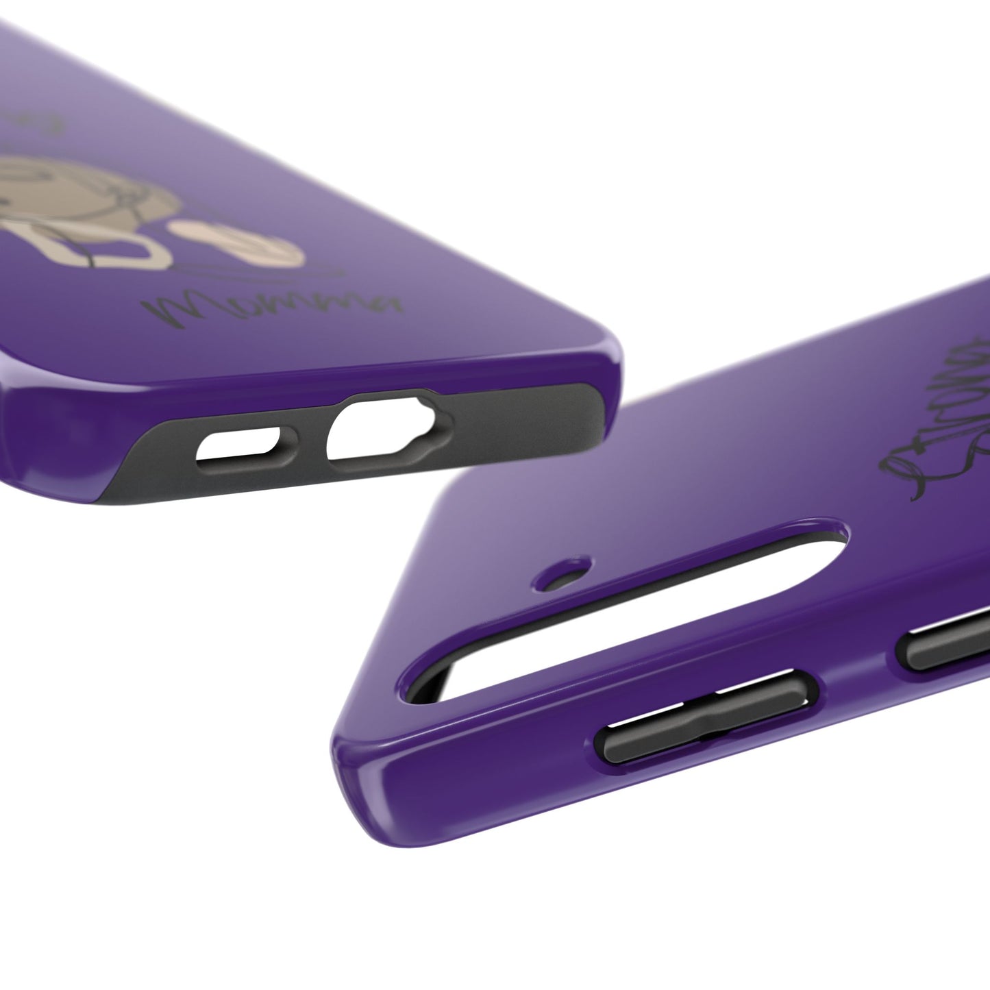 STRONG MOMMA Samsung Galaxy Tough Phone Cases (BL) Purple