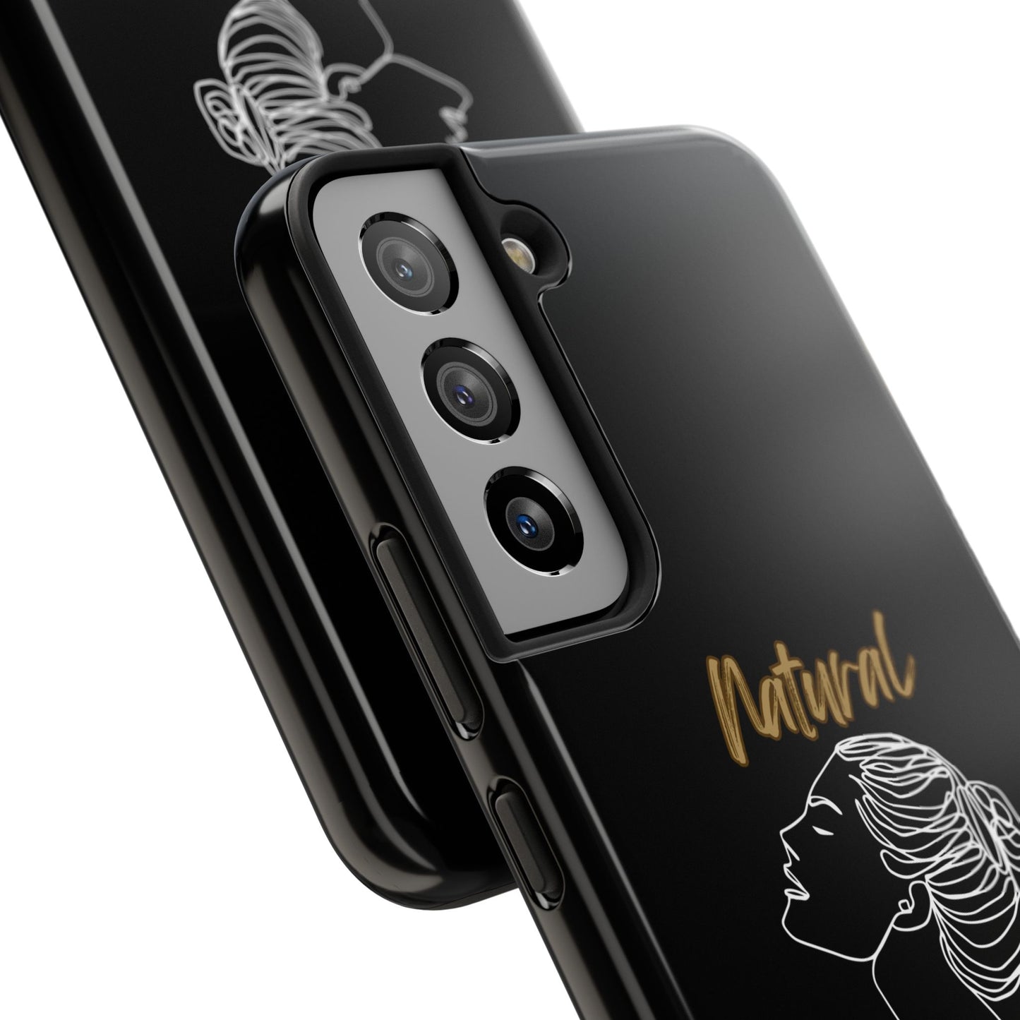 Natural Woman Wet Bun (WL) Tough Phone Cases BLACK
