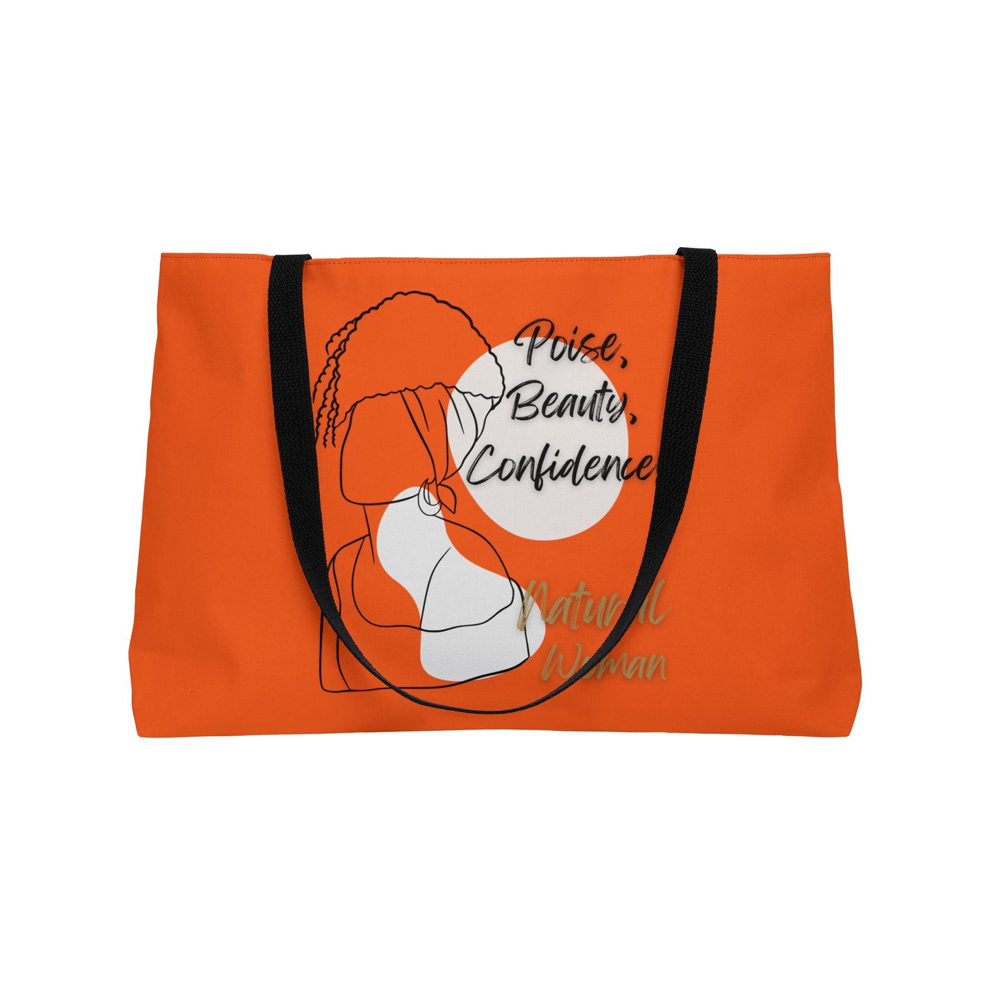 Natural Woman Puff (BL) Weekender Tote Bag ORANGE