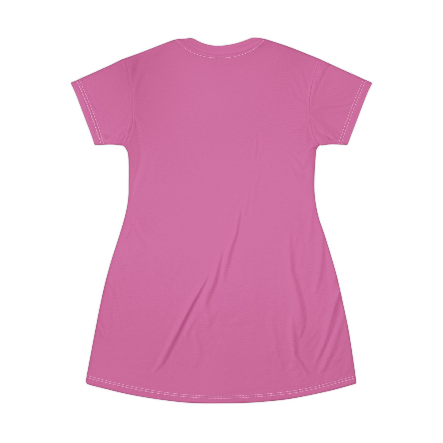 Strong Momma T-Shirt Dress (AOP/BL) Light Pink