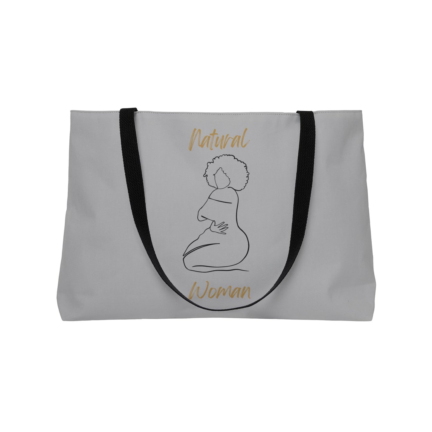 Natural Woman Hug (BL) Weekender Tote Bag LIGHT GREY