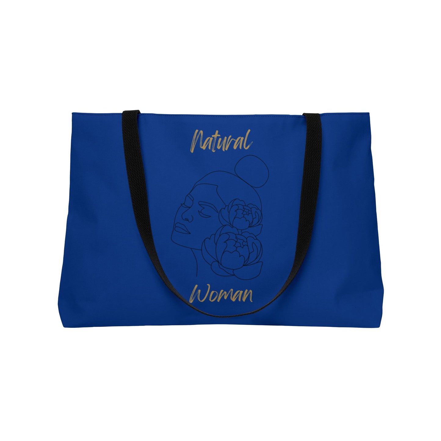 Natural Woman Bun Flower (BL) Weekender Tote Bag DARK BLUE