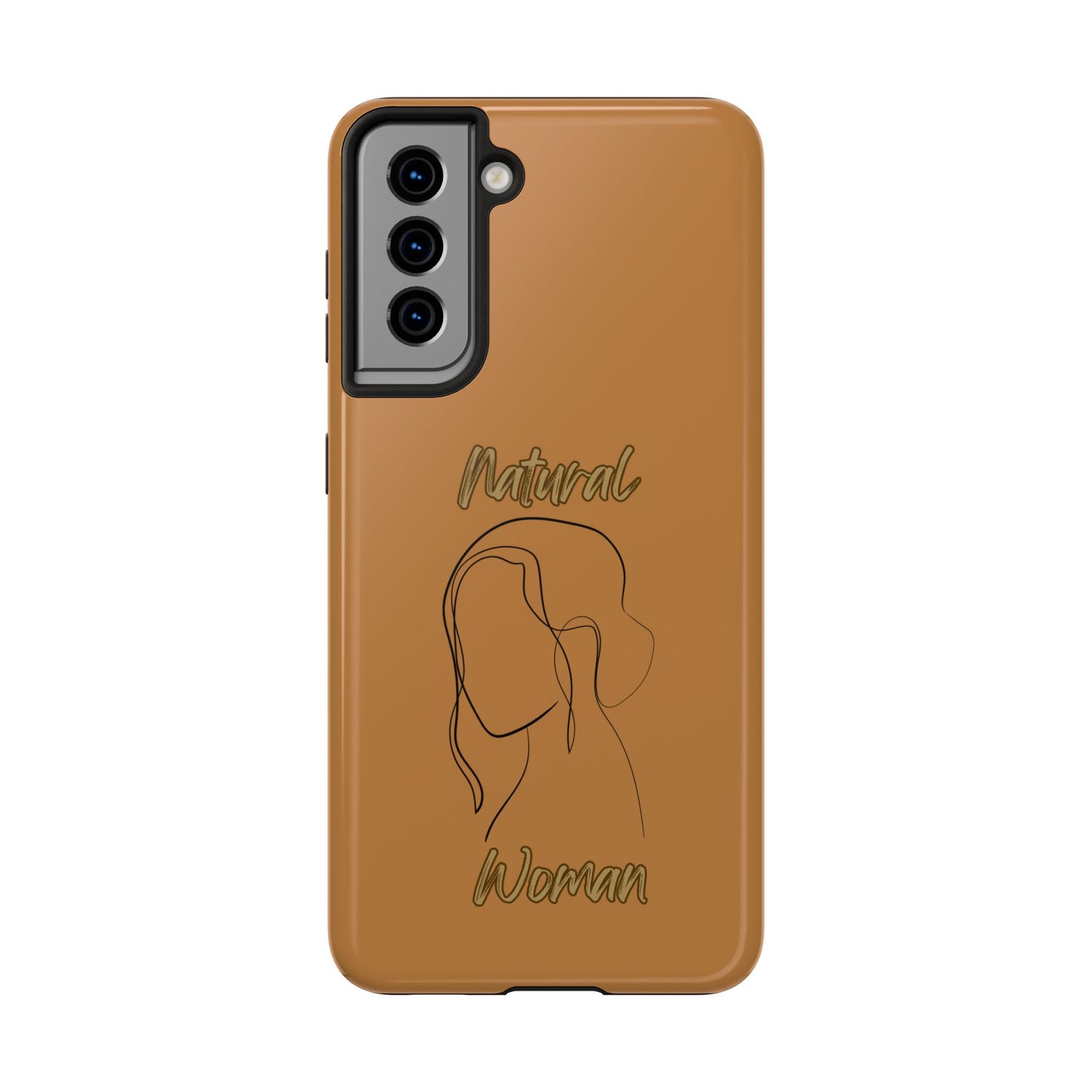 Natural Woman Hanging Hair (BL) Tough Phone Cases LIGHT BROWN