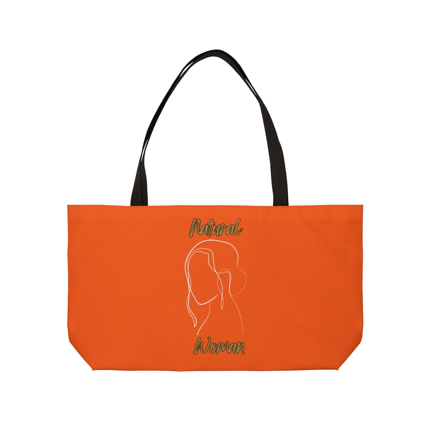 Natural Woman Hanging Hair (WL) Weekender Tote Bag ORANGE