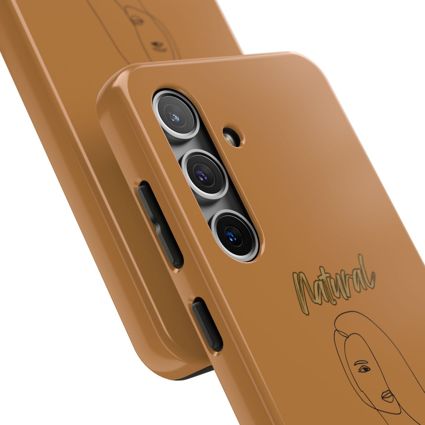 Natural Woman Covered Eye (BL)Tough Phone Cases LIGHT BROWN