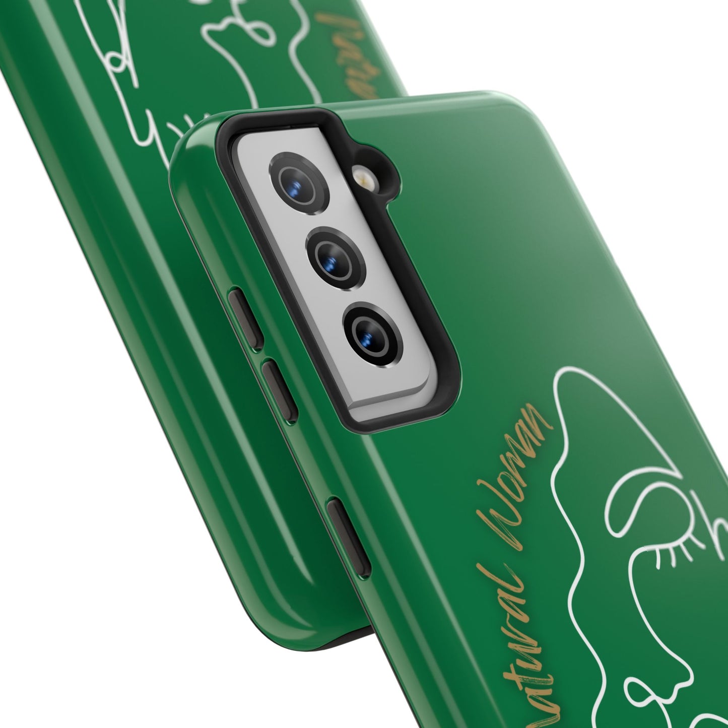 Natural Woman Half Face (WL)Tough Phone Case DARK GREEN