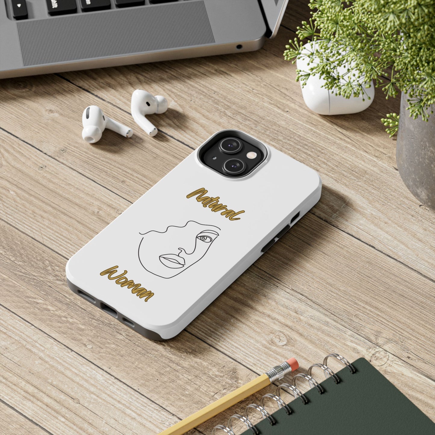 Natural Woman Peekaboo (BL)Tough Phone Cases WHITE