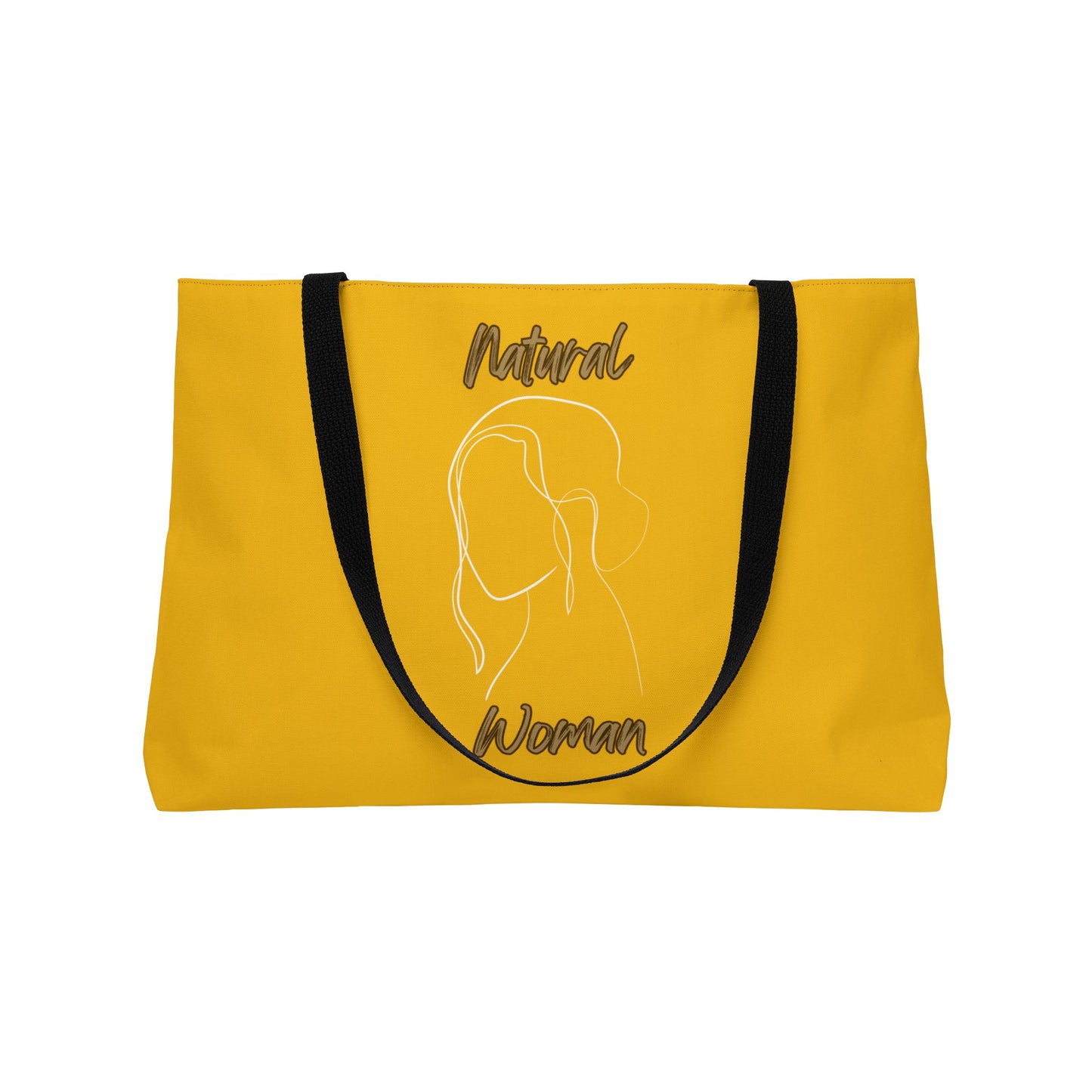 Natural Woman Hanging Hair (WL) Weekender Tote Bag YELLOW