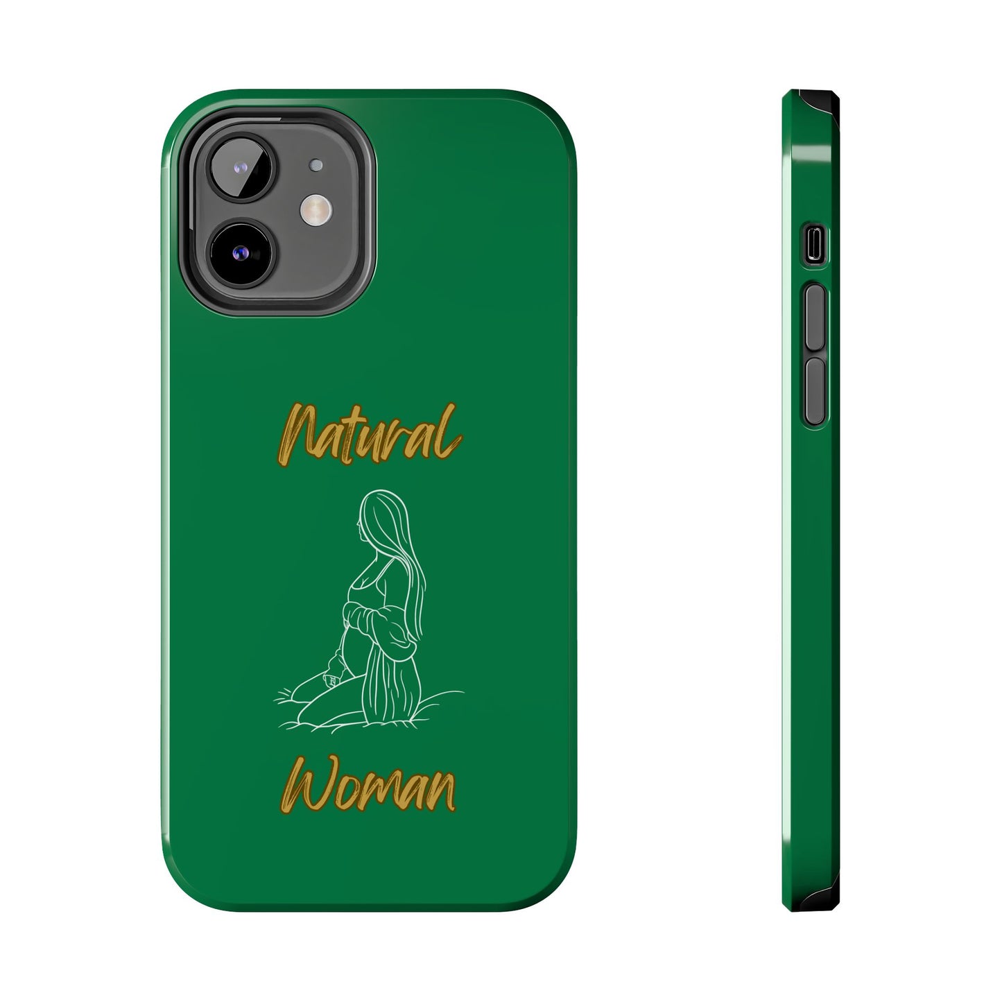 Natural Woman Expecting (WL)Tough Phone Cases DARK GREEN