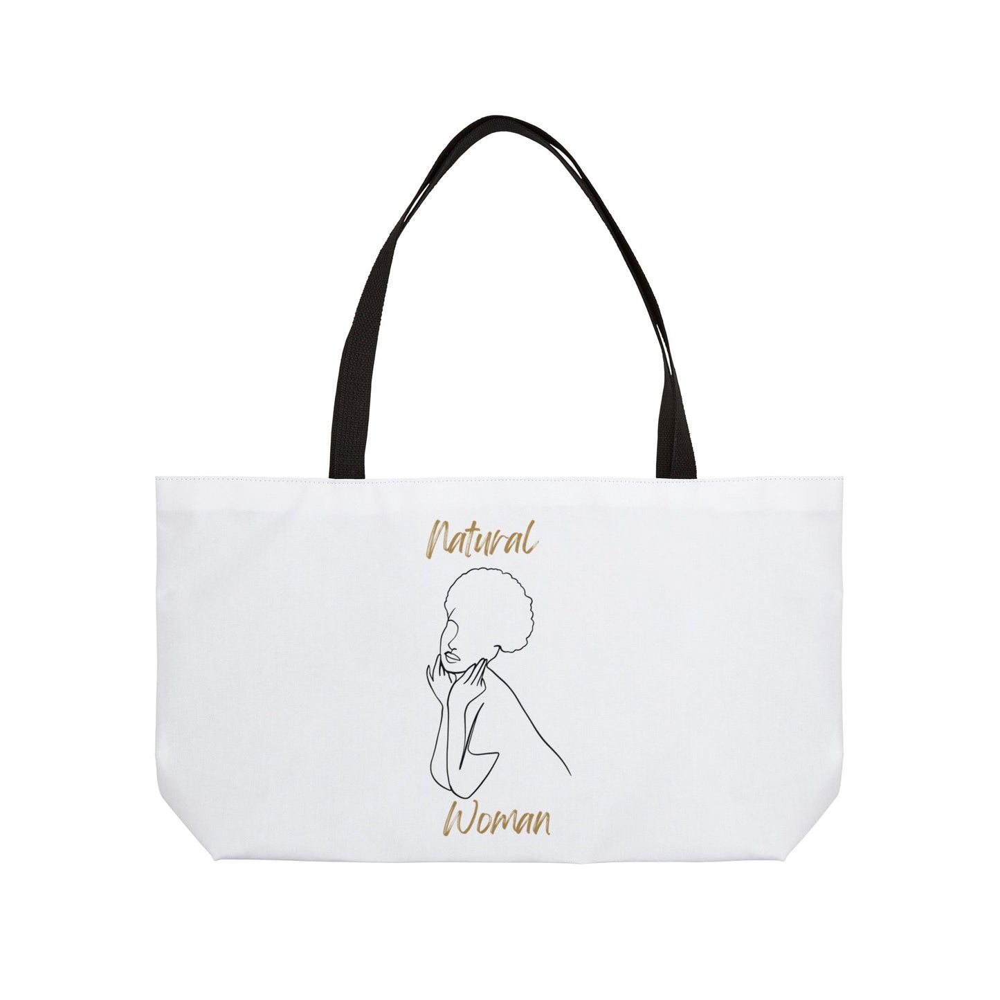 Natural Woman Cute Afro (BL) Weekender Tote Bag WHITE