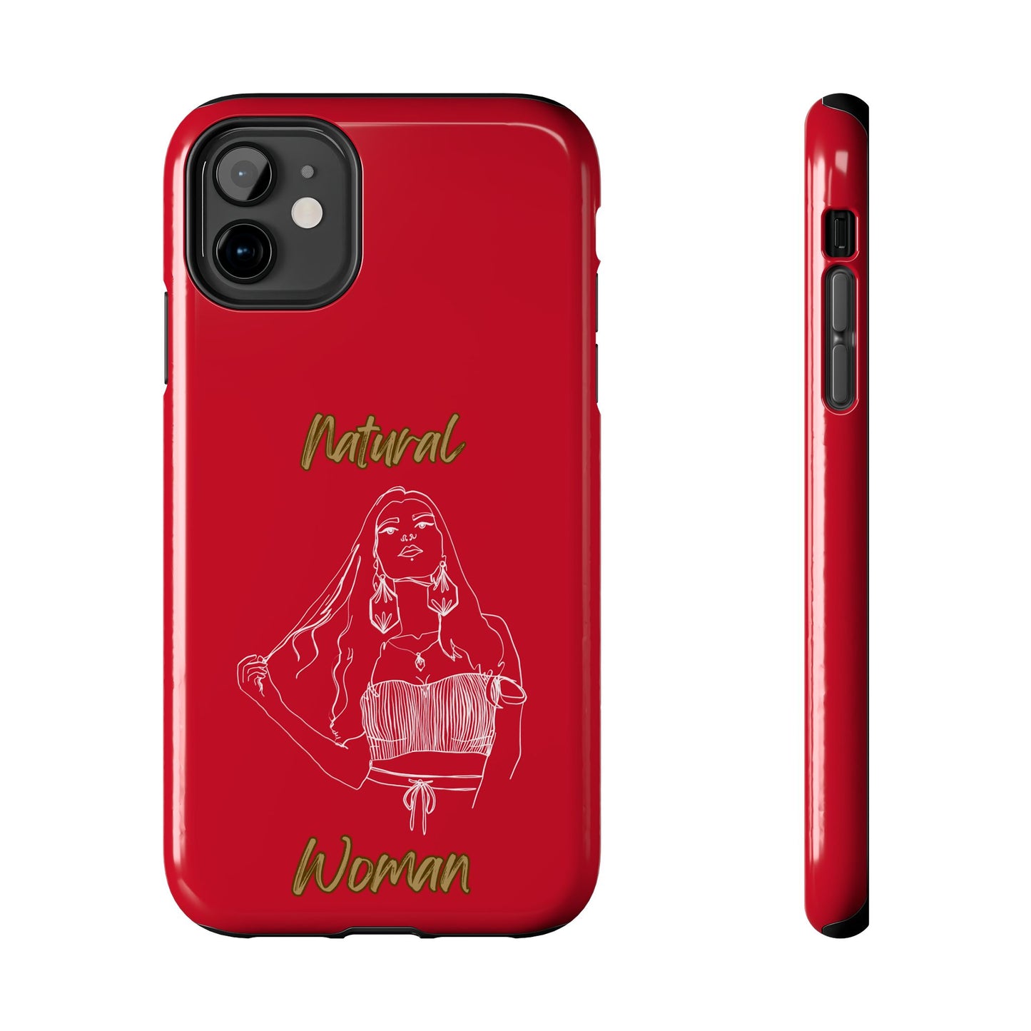 Natural Woman Thinking (WL)Tough Phone Cases DARK RED