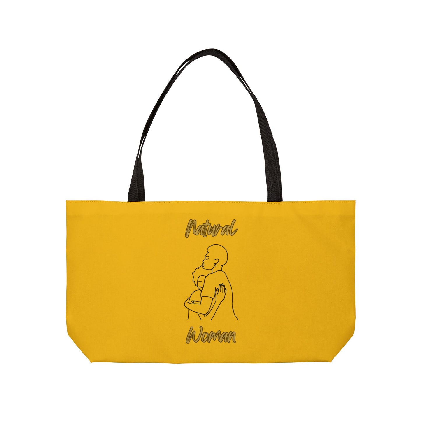 Natural Woman Safe With Momma (BL) Weekender Tote Bag YELLOW