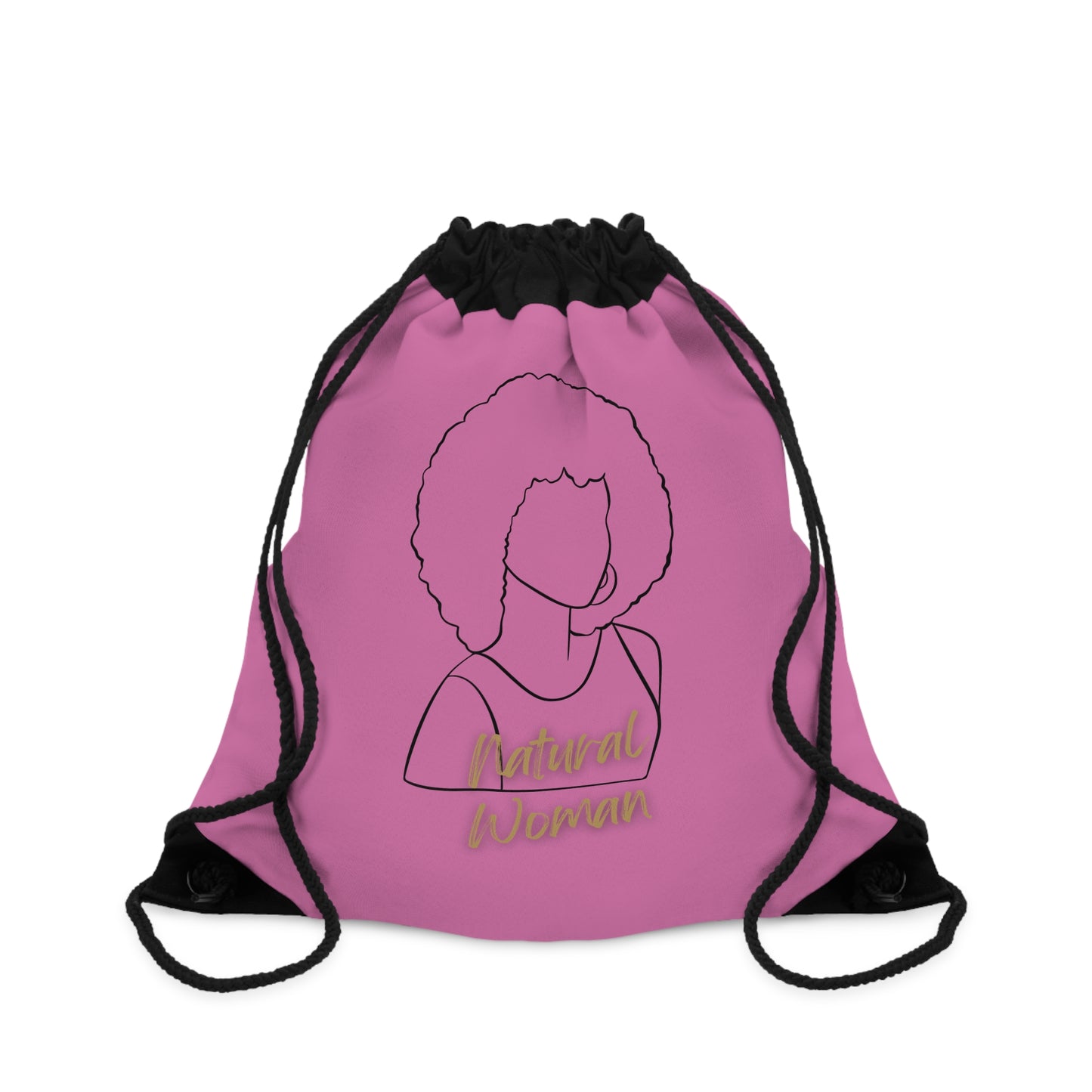Natural Woman Afro (BL) Drawstring Bag LIGHT PINK