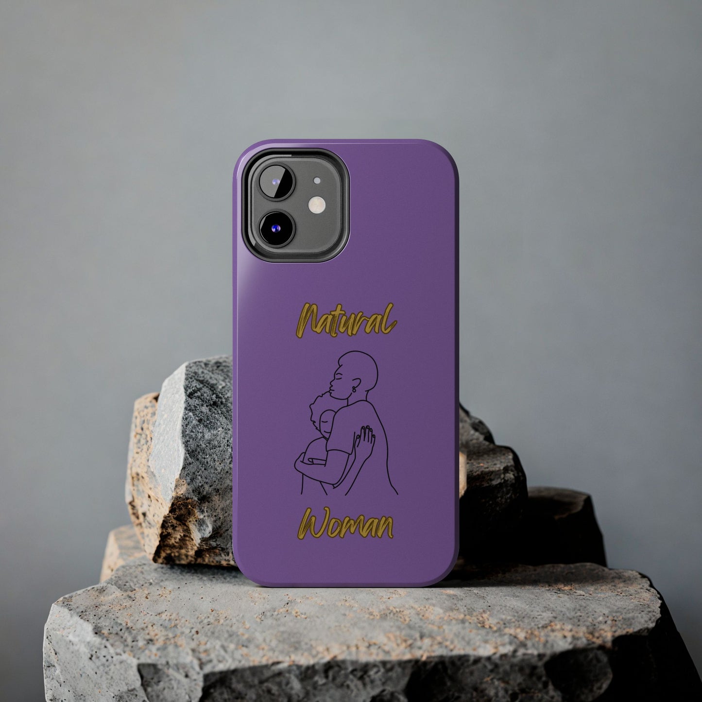Natural Woman Safe With Momma (BL) Tough Phone Cases LIGHT PURPLE