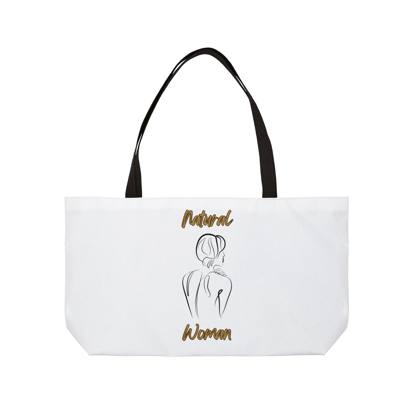 Natural Woman Back (BL) Weekender Tote Bag  WHITE