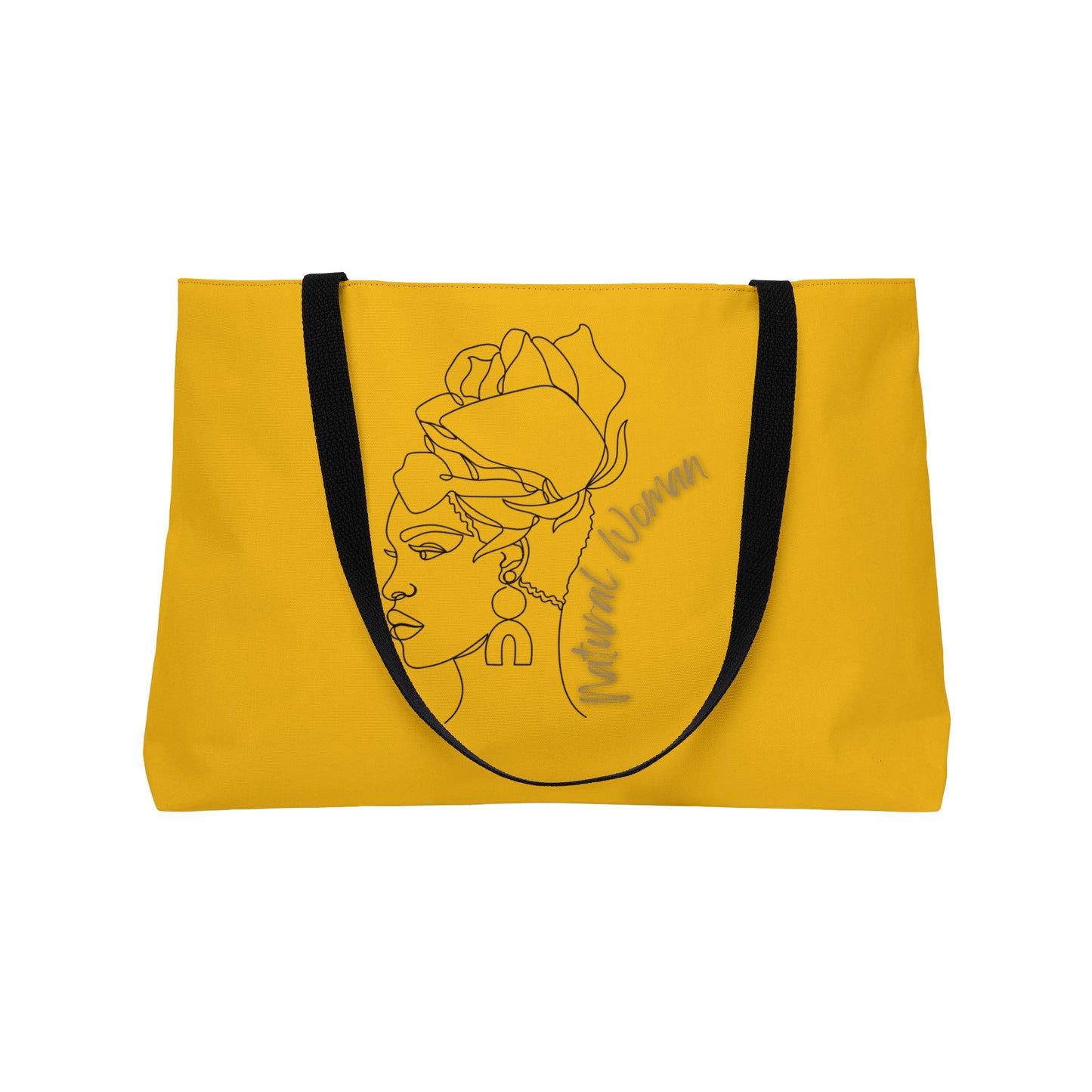 Natural Woman Flower Wrap (BL) Weekender Tote Bag YELLOW
