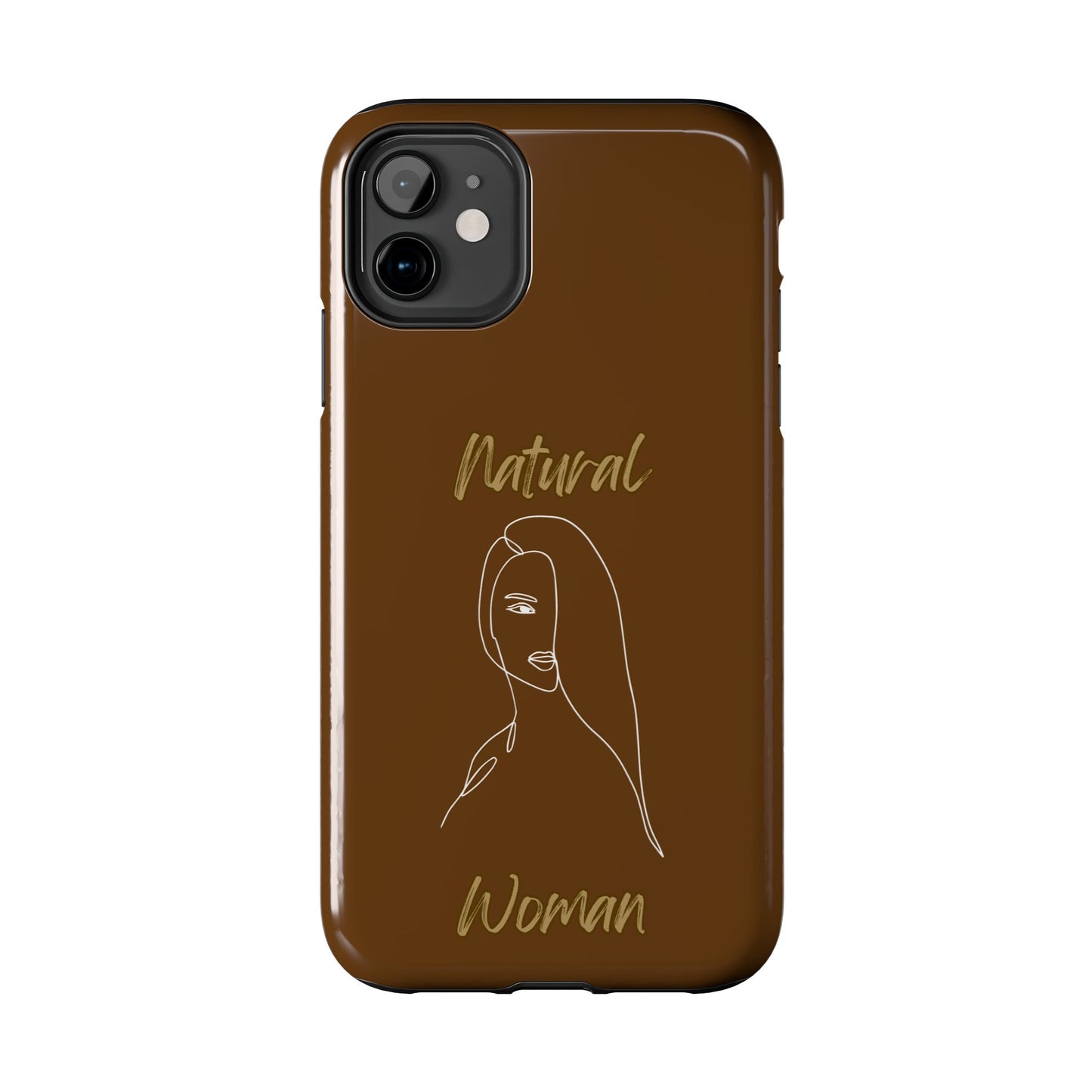 Natural Woman Covered Eye (WL)Tough Phone Cases BROWN