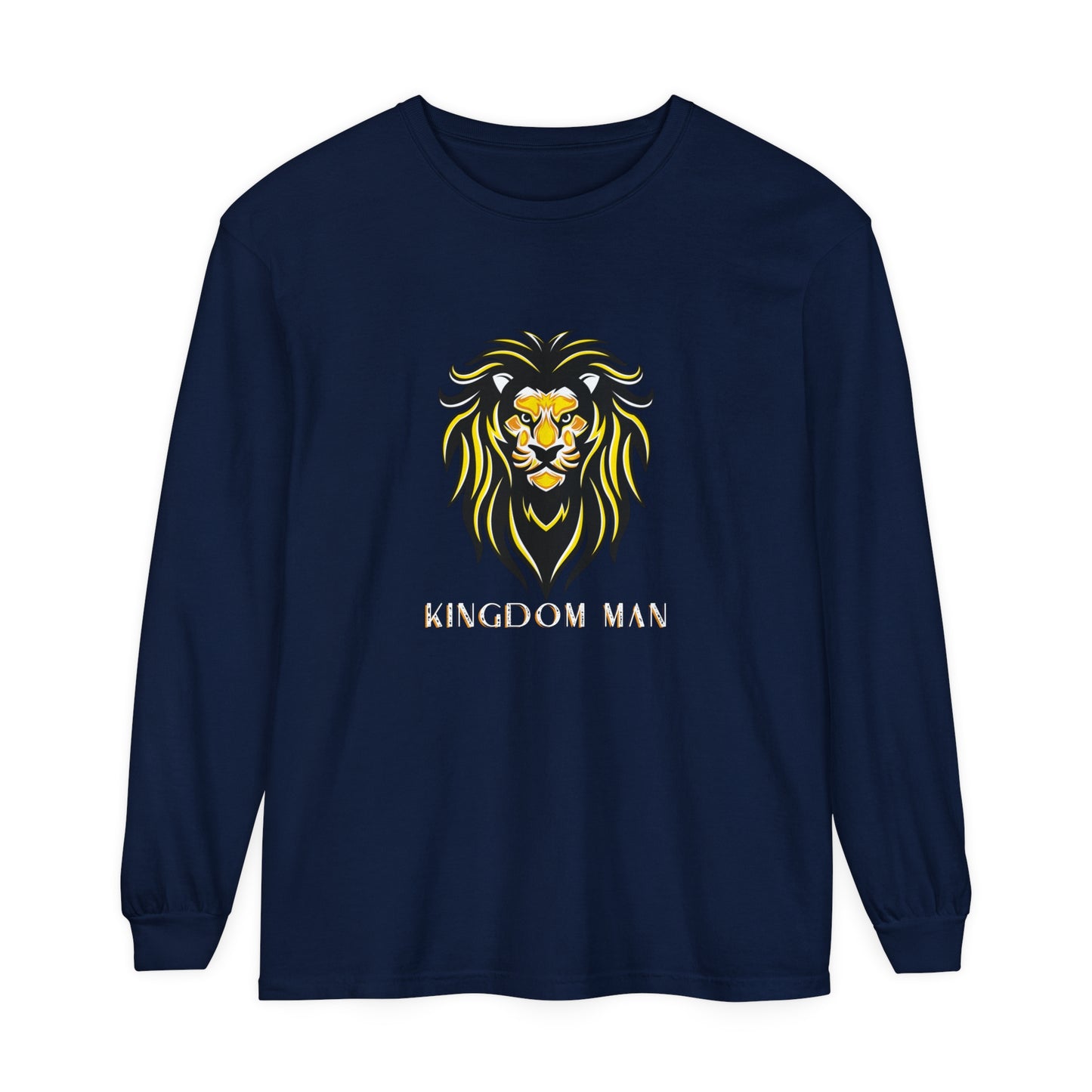 Kingdom Man (White/Gold) Long Sleeve T-Shirt