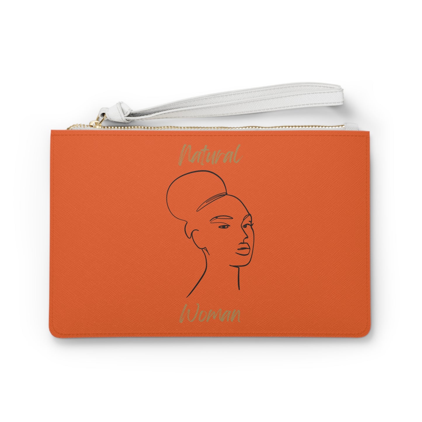 Natural Woman Hair Up (BL) Clutch Bag ORANGE