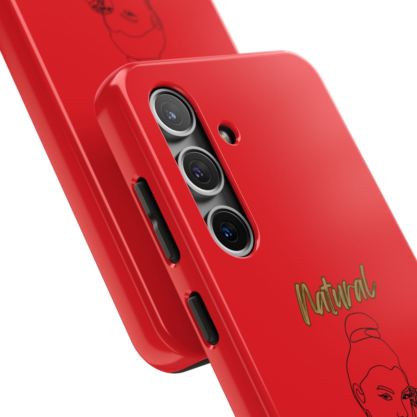Natural Woman Sassy Bun (BL) Tough Phone Cases RED
