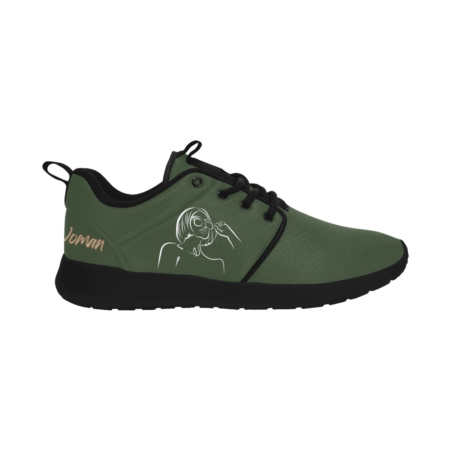 Natural Woman BRIGHT FUTURE (WL) DARK GREEN w/ Black Sole Sneakers