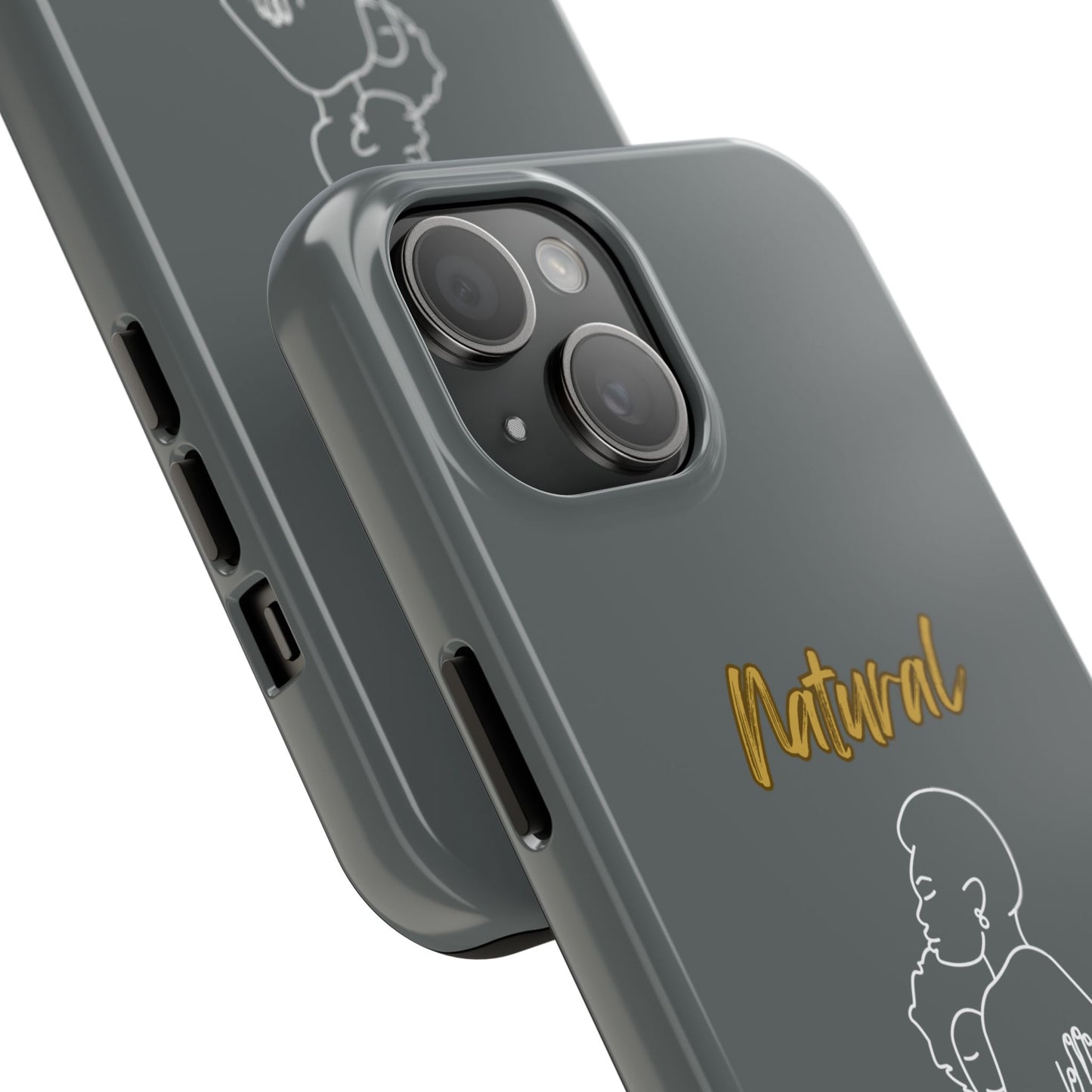 Natural Woman Safe With Momma (WL) Tough Phone Cases DARK GREY