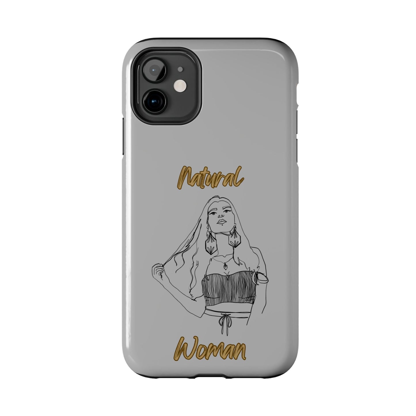 Natural Woman Thinking (BL)Tough Phone Cases LIGHT GREY