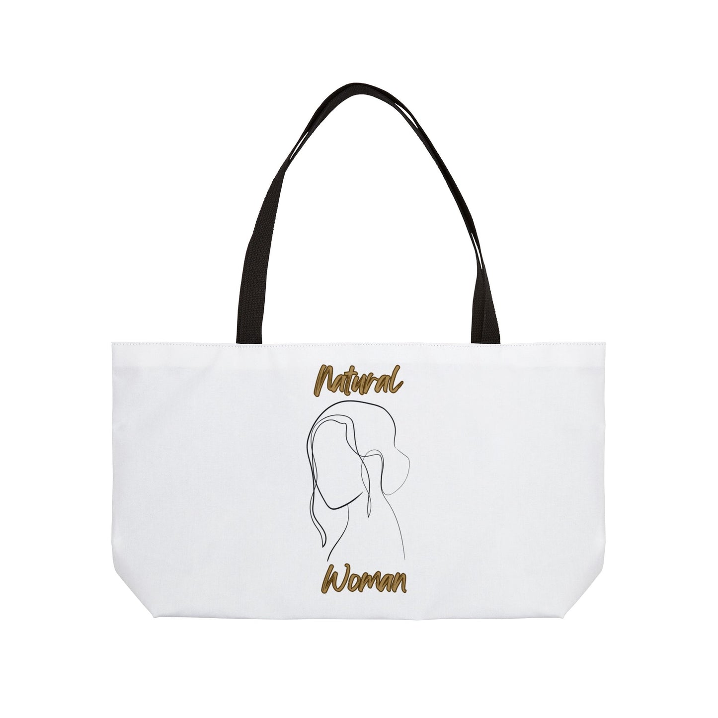 Natural Woman Hanging Hair (BL) Weekender Tote Bag WHITE
