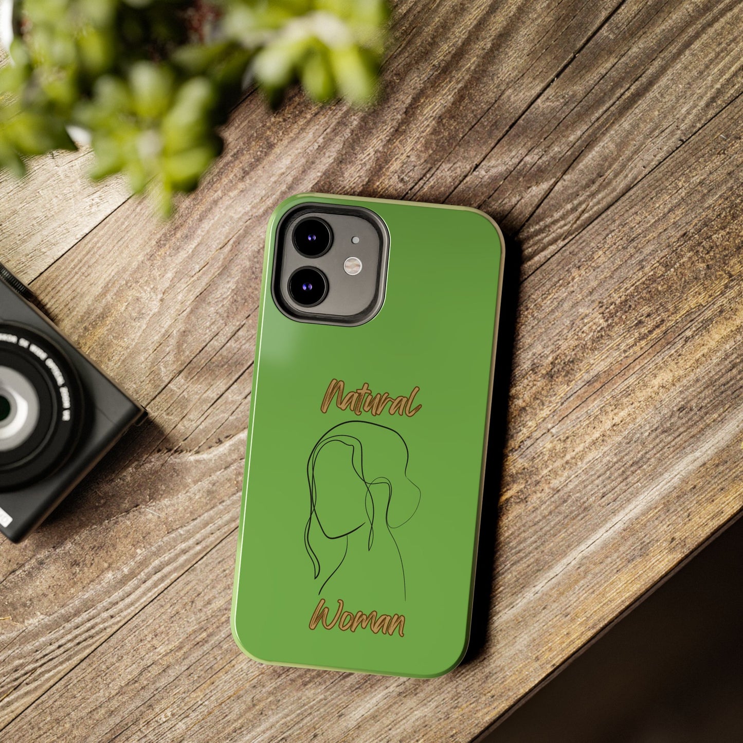 Natural Woman Hanging Hair (BL) Tough Phone Cases GREEN