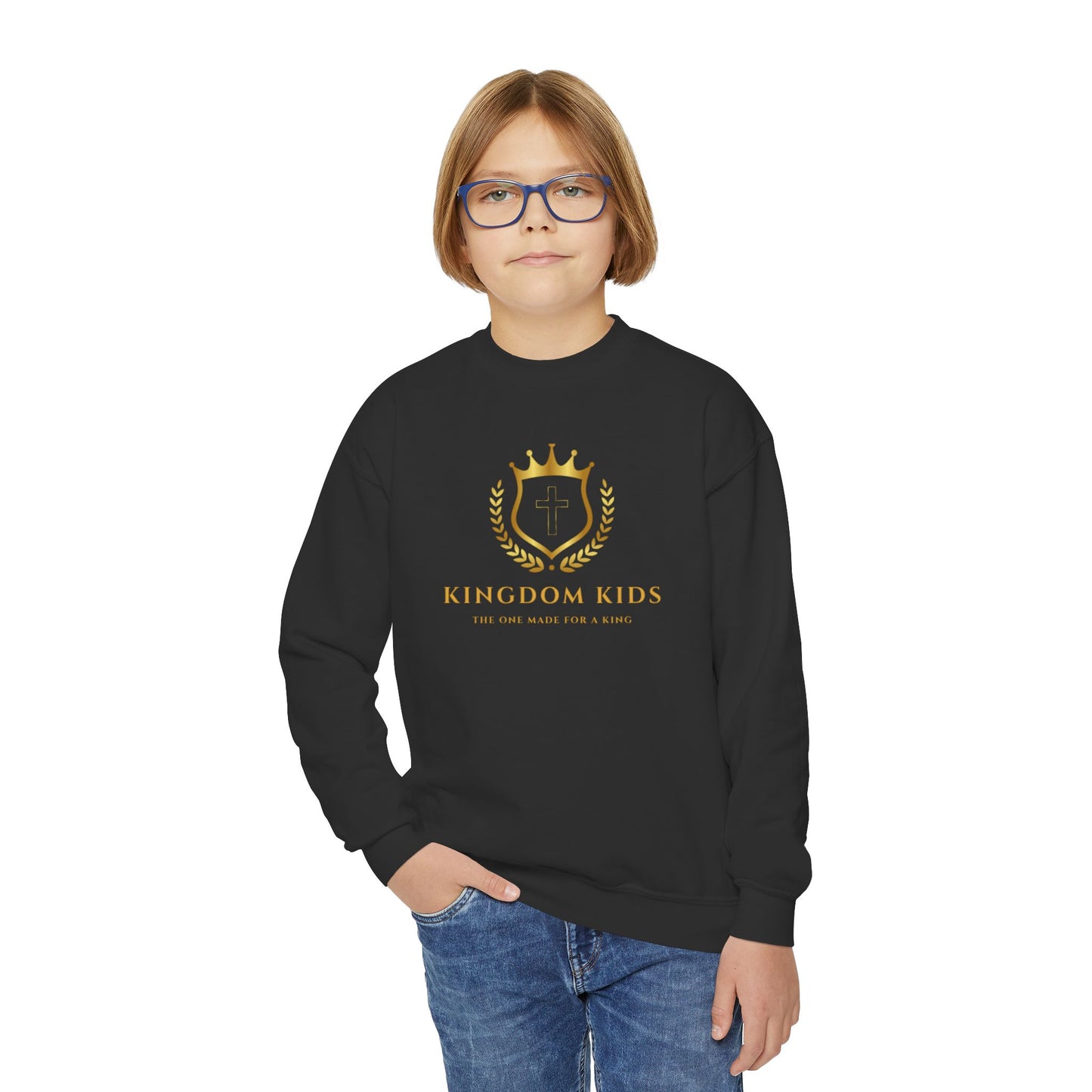 Kingdom Kids Youth Crewneck Sweatshirt - Faith-Inspired, Ephesians 6:1