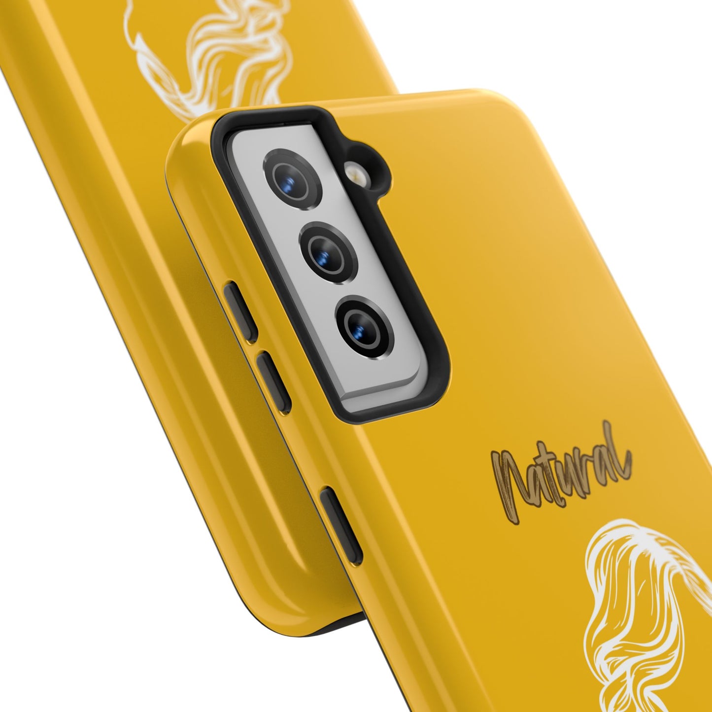 Natural Woman Long Curl (WL)Tough Phone Cases YELLOW