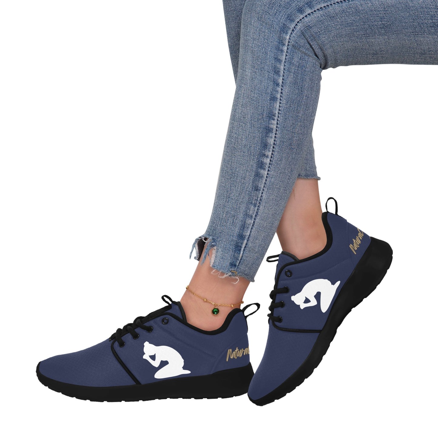 Natural Woman PRAY (WL) ROYAL w/ Black Sole Sneakers