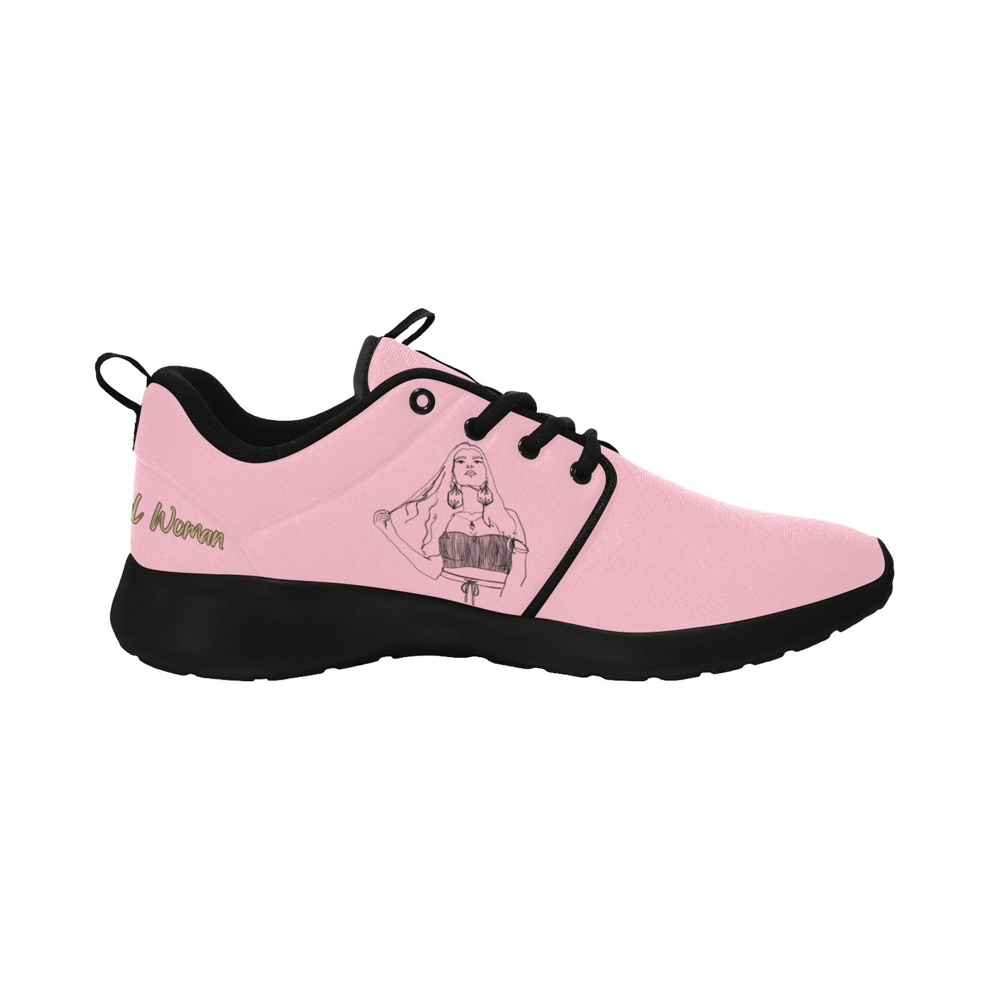 Natural Woman THINKING (BL) PINK w/ Black Sole Sneakers