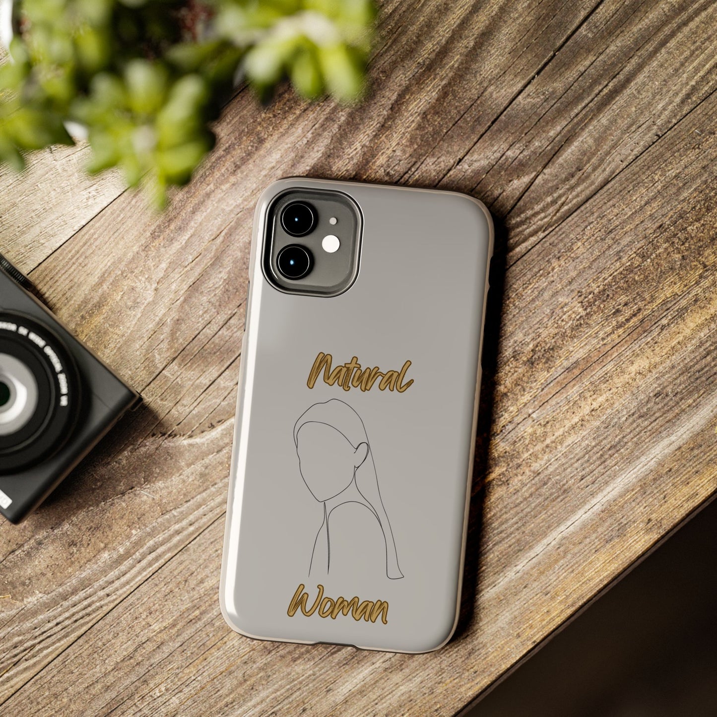 Natural Woman Tilted Look (BL) Tough Phone Cases LIGHT GREY