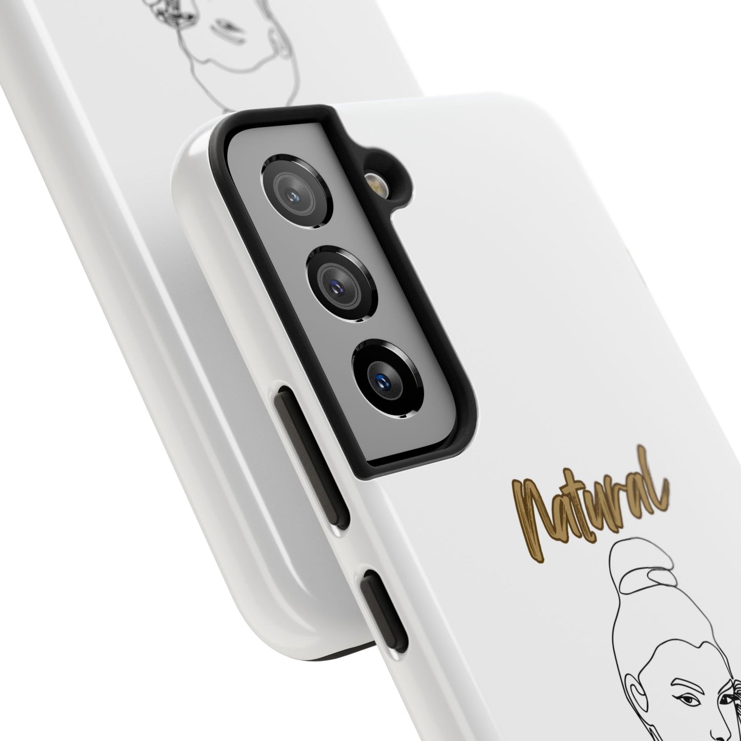 Natural Woman Sassy Bun (BL) Tough Phone Cases WHITE