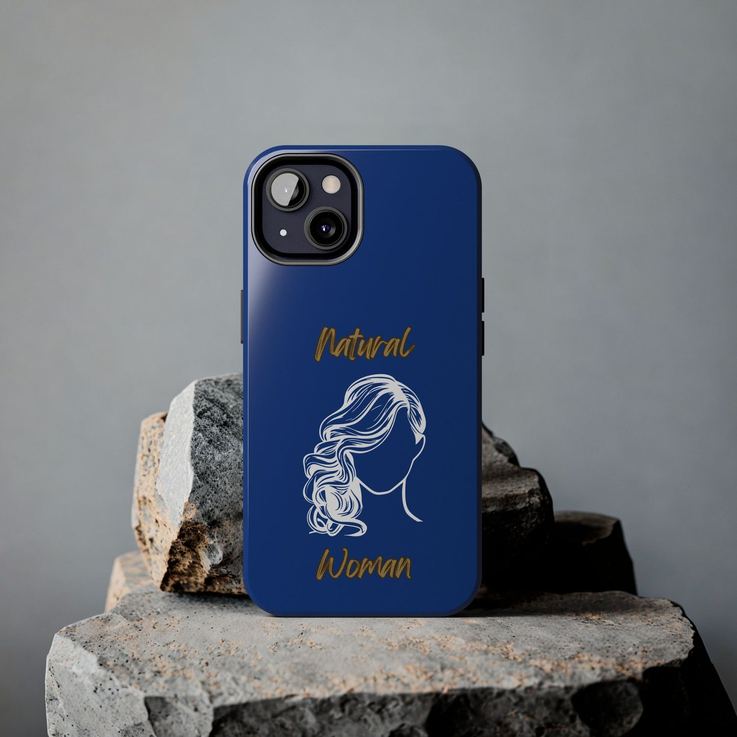 Natural Woman Long Curl (WL)Tough Phone Cases DARK BLUE