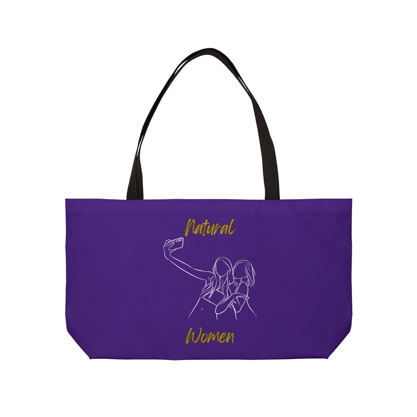 Natural Women Friends Selfie (WL) Weekender Tote Bag PURPLE