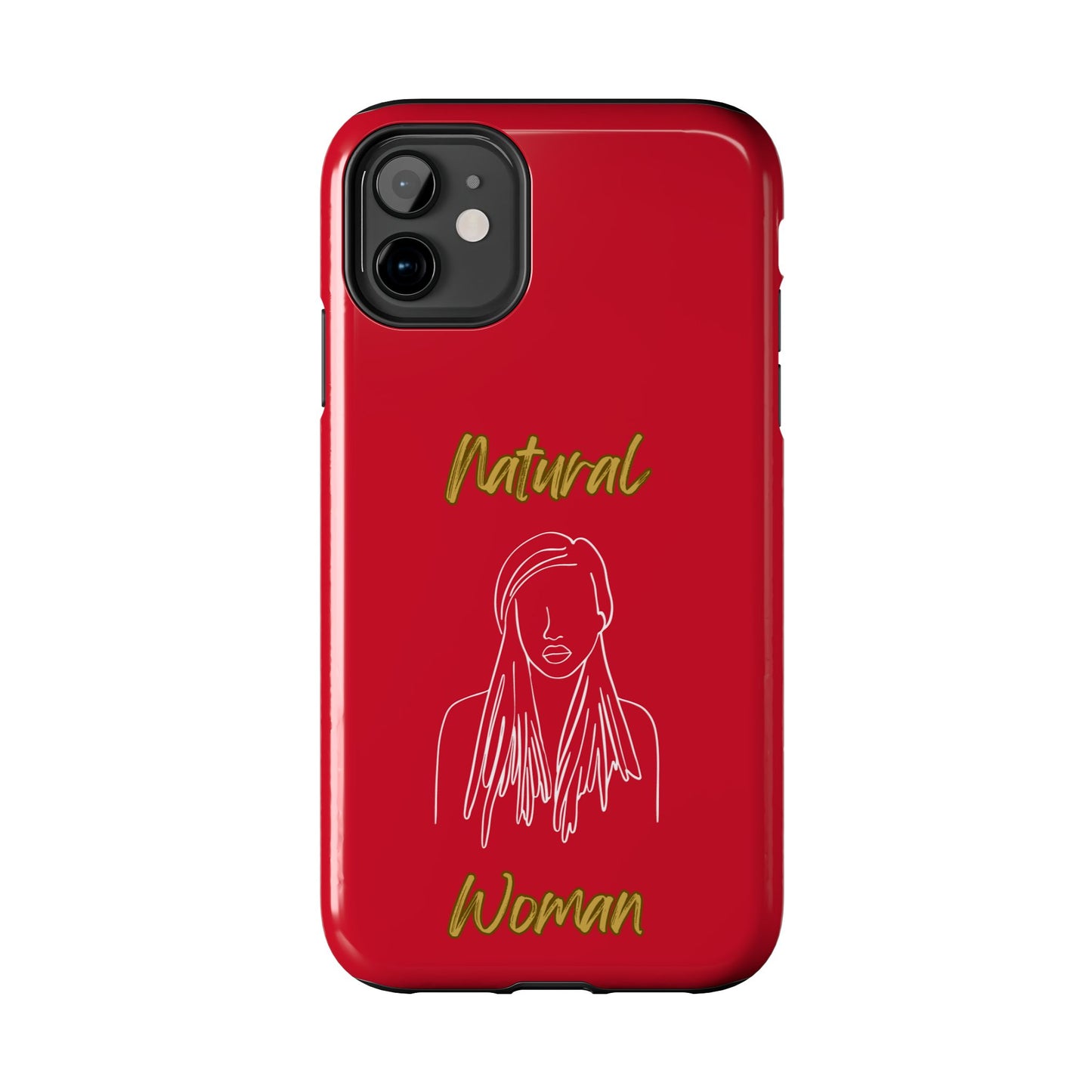 Natural Woman Content (WL)Tough Phone Cases DARK RED