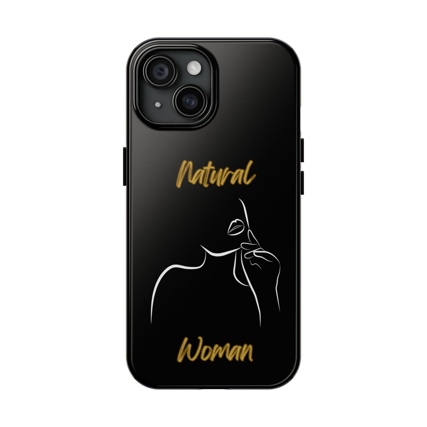 Natural Woman Chin Up (WL)Tough Phone Cases BLACK