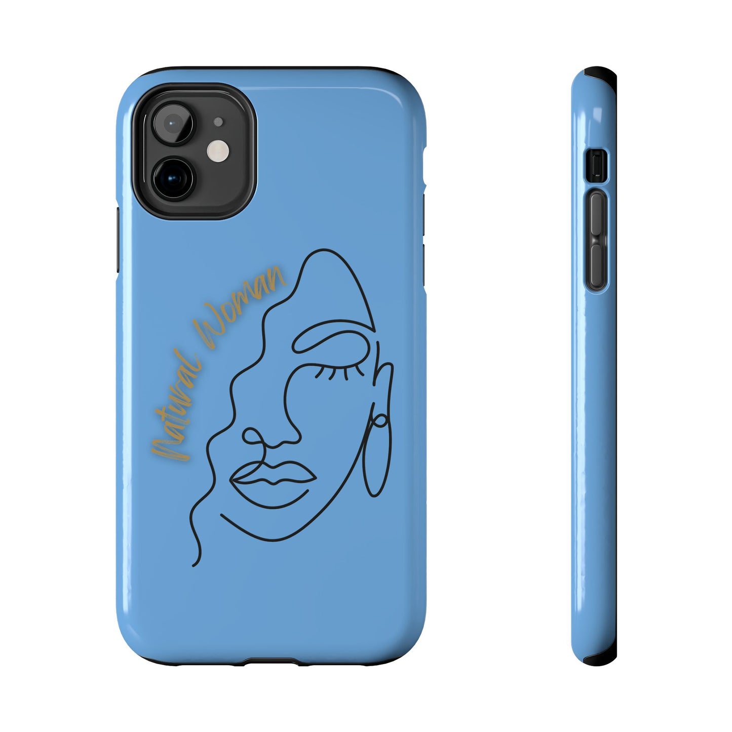 Natural Woman Half Face (BL)Tough Phone Case LIGHT BLUE