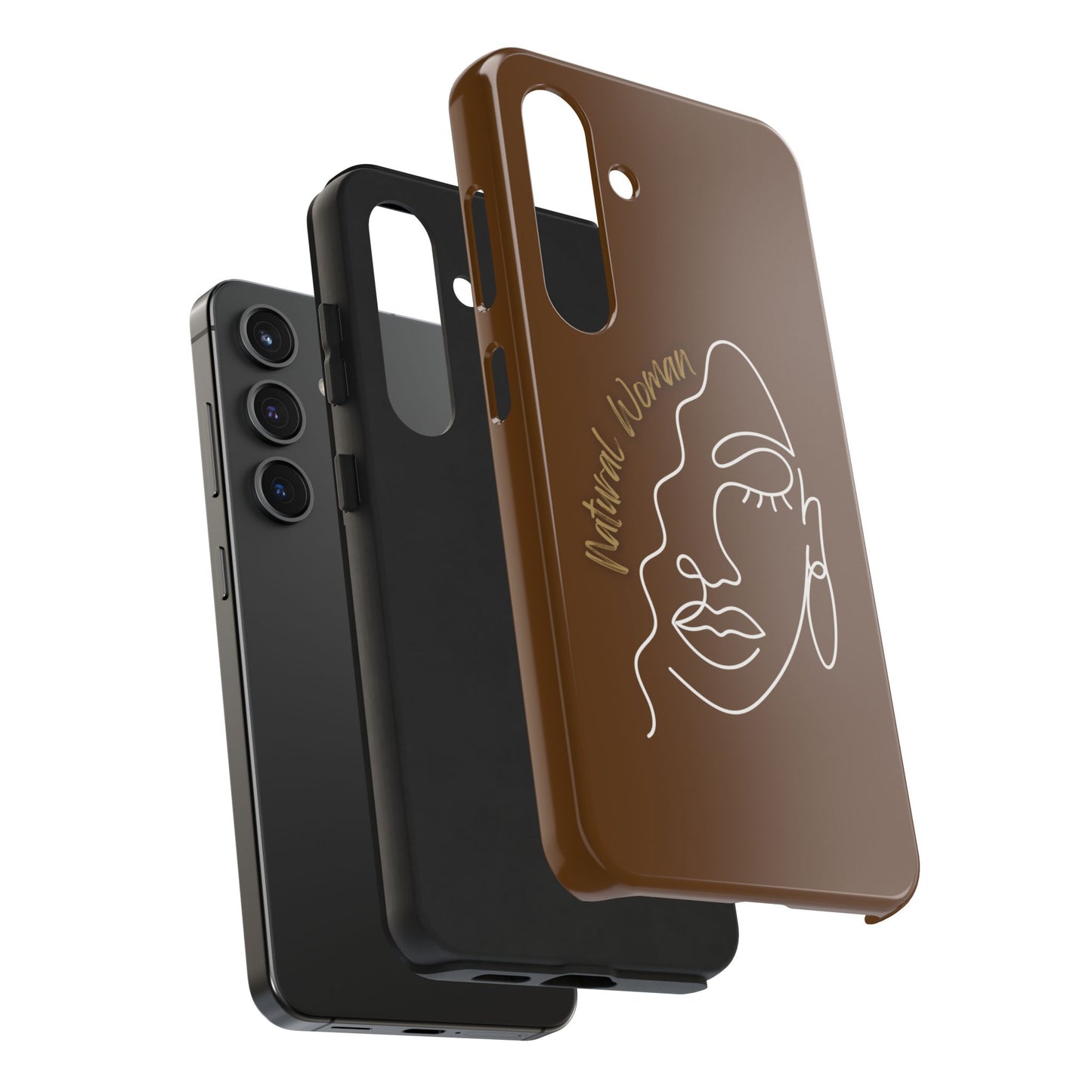 Natural Woman Half Face (WL)Tough Phone Case BROWN